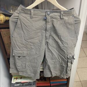 Vintage Quiksilver Grey Cargo Shorts Relaxed Fit